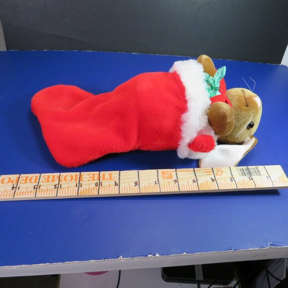 Christmas plush rabbit in stocking no logo RABBIT DOES NOT COME OUT - Picture 4 of 12